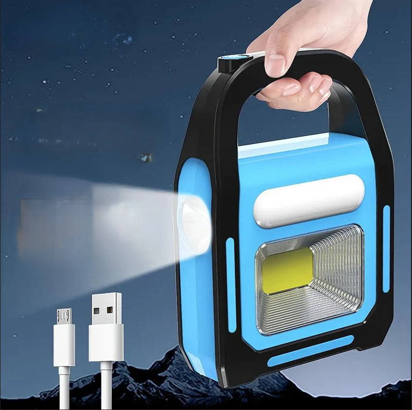 SolarLite Max | 3-in-1 Solarlampe & Powerbank | Outdoor-Ready | USB & Solar