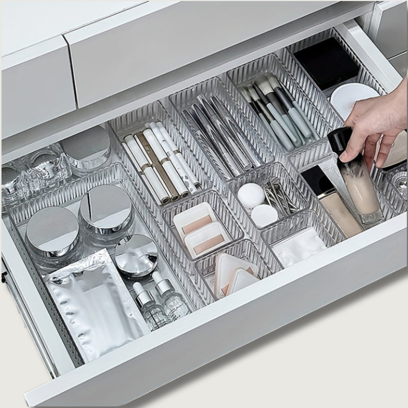 AcryLuxe | Mehrschichtiger Make-up Organizer | Transparent & Elegant | Geräumige Schubladen | Stilvoll & Robust