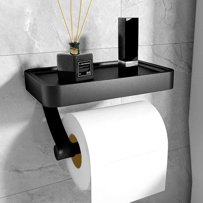 SteelEase WC-Rollenhalter | Edelstahl mit Ablage | Modern & Platzsparend | Rostfrei & Langlebig