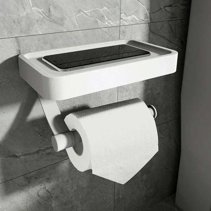 SteelEase WC-Rollenhalter | Edelstahl mit Ablage | Modern & Platzsparend | Rostfrei & Langlebig