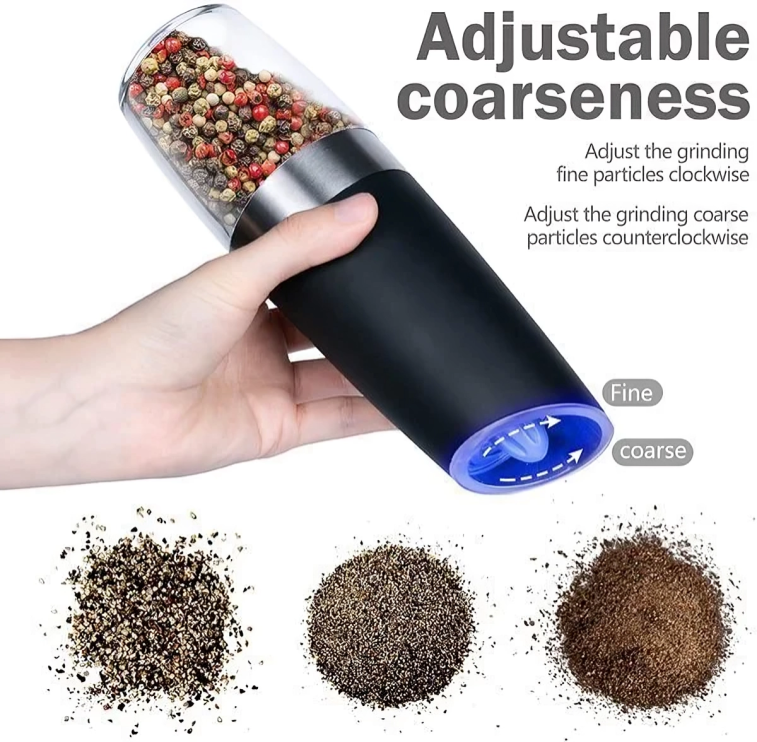 50% RABATT | SpiceGlide - Automatische elektrische Salz- und Pfeffermühle mit Schwerkraftsensor