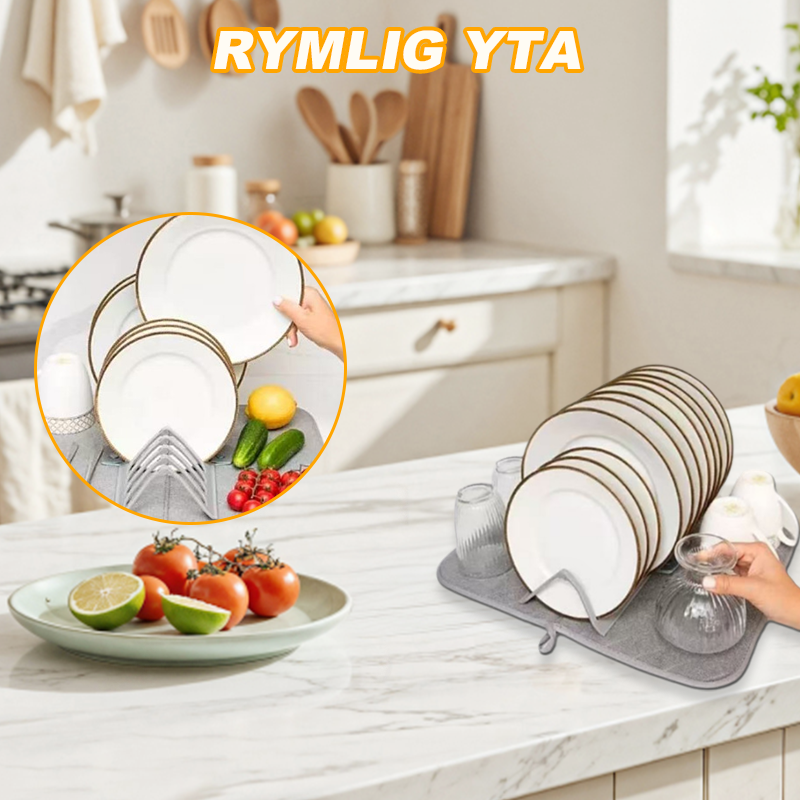 DryDish – Faltbare Trockenmatte für eine aufgeräumte Küche!
