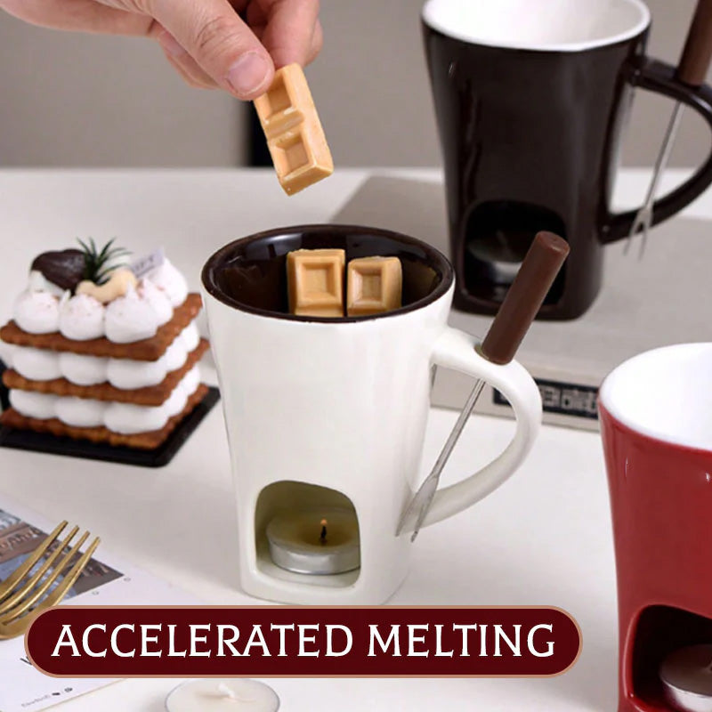 ChocoLuxe – Keramik-Fonduetasse für Schokolade & Käse