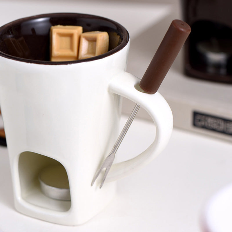 ChocoLuxe – Keramik-Fonduetasse für Schokolade & Käse