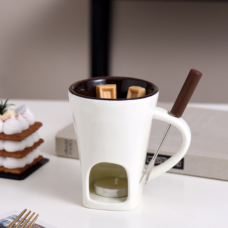 ChocoLuxe – Keramik-Fonduetasse für Schokolade & Käse