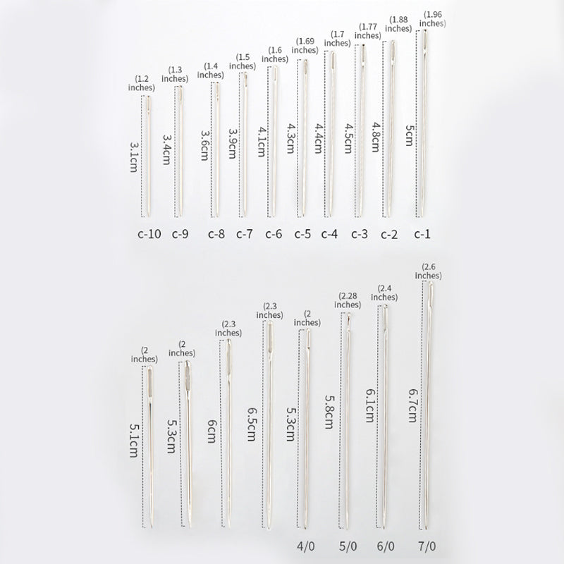 EmbroiMaster – Scharfe Nähnadel-Set mit großem Öhr