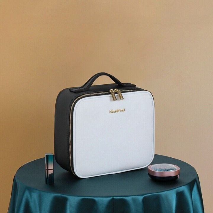 Visavie GlowCase | LED-Kosmetiktasche | Spiegel | 3 Lichtstufen | 26×23×11 cm