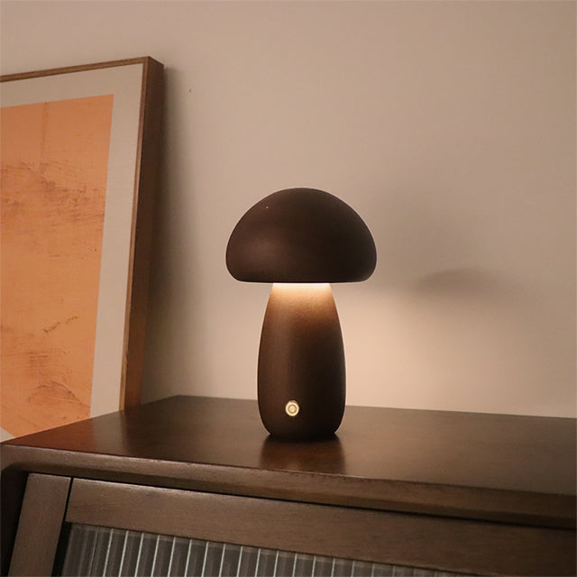 50% RABATT | MushroomLamp - Einzigartige Pilz-Tischlampe aus Holz