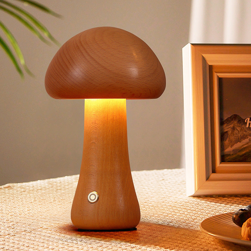 50% RABATT | MushroomLamp - Einzigartige Pilz-Tischlampe aus Holz